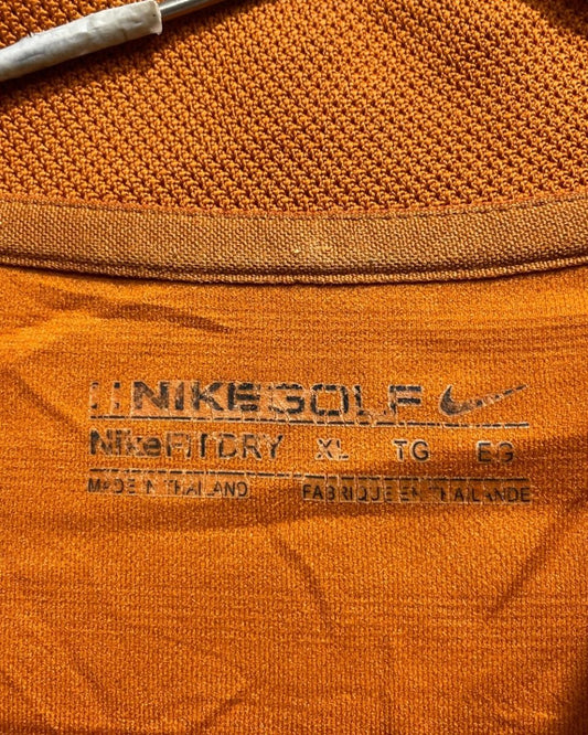 Nike Golf Orange Polyester Sport Polo T Shirt For Men X Large - Preloved Labels