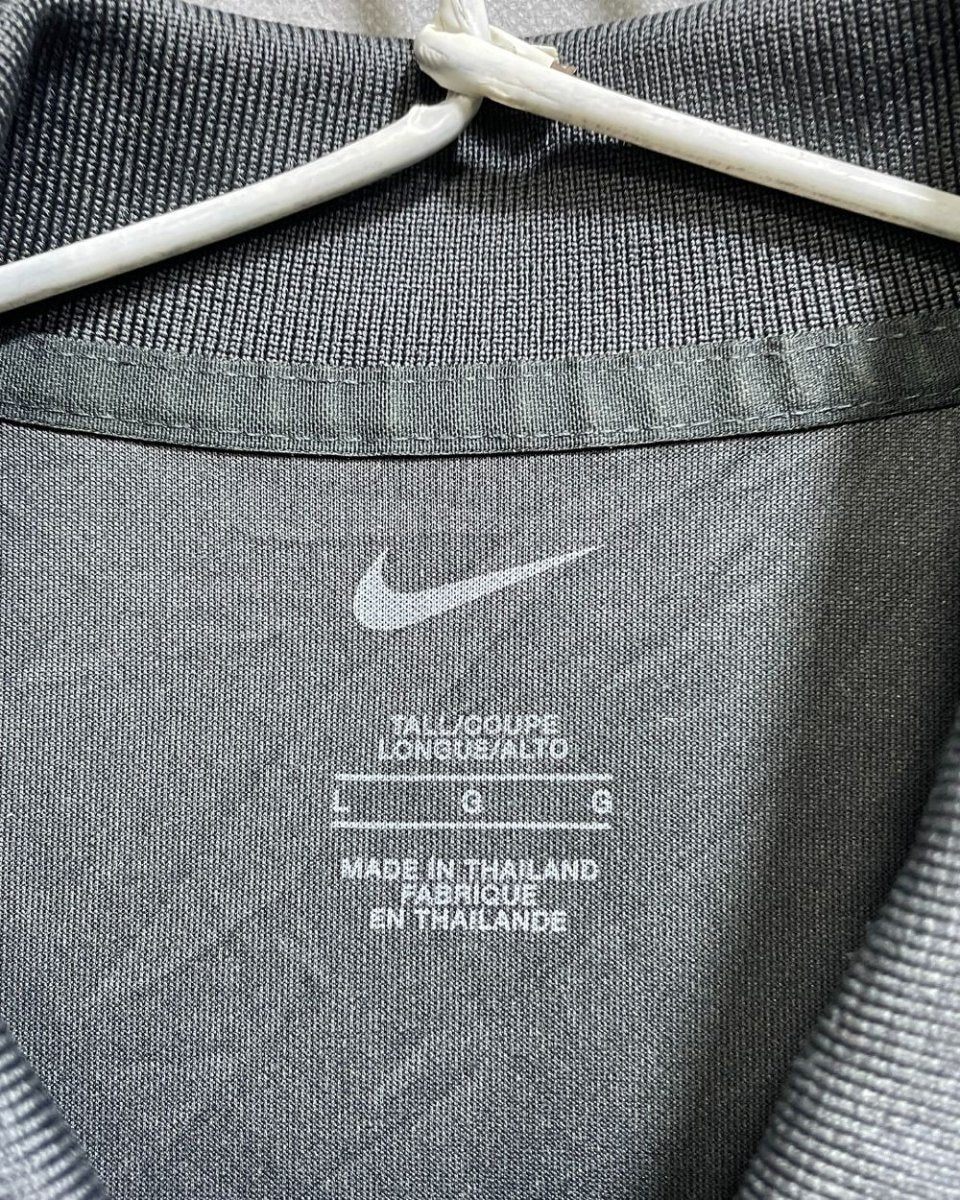 Nike Grey Polyester Sport Polo T Shirt For Men Large - Preloved Labels