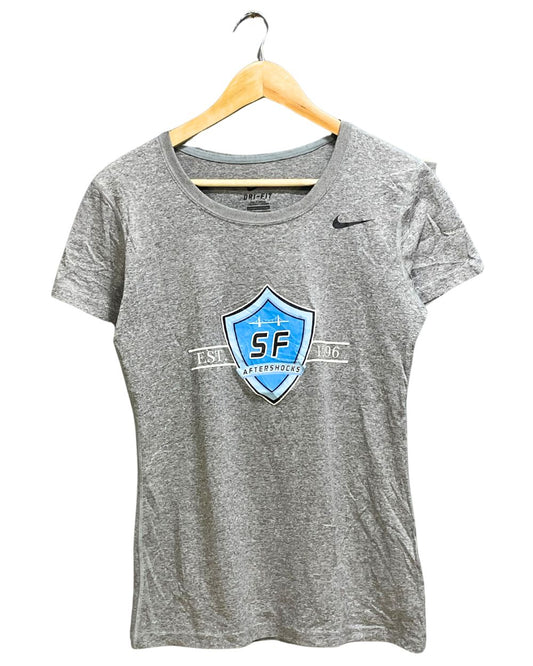 Nike Grey Sport For Women T Shirt S - Preloved Labels