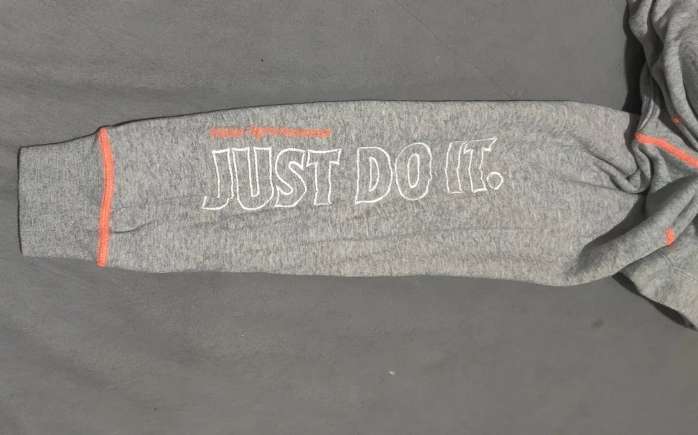 Nike Men Cotton Fleece Gray Hoodie M – Preloved Labels (view 4)