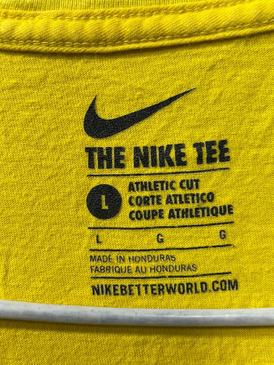Nike Yellow Cotton T Shirt For Men L - Preloved Labels