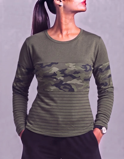 No Boundaries Women Olive Camouflage Sweater XS – Preloved Labels