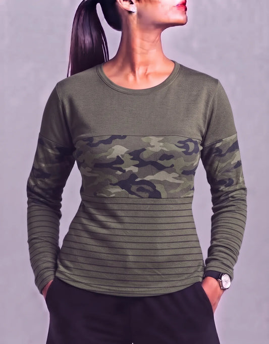 No Boundaries Women Olive Camouflage Sweater XS – Preloved Labels