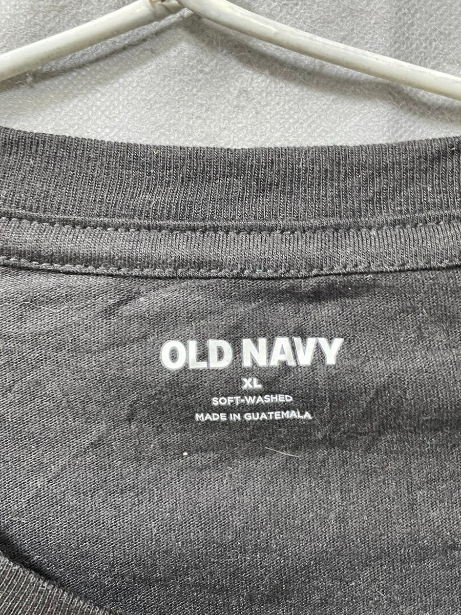 Old Navy Black Cotton T Shirt For Men XL - Preloved Labels