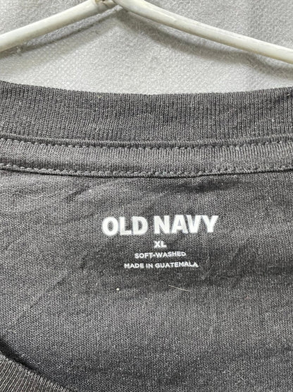 Old Navy Black Cotton T Shirt For Men XL - Preloved Labels