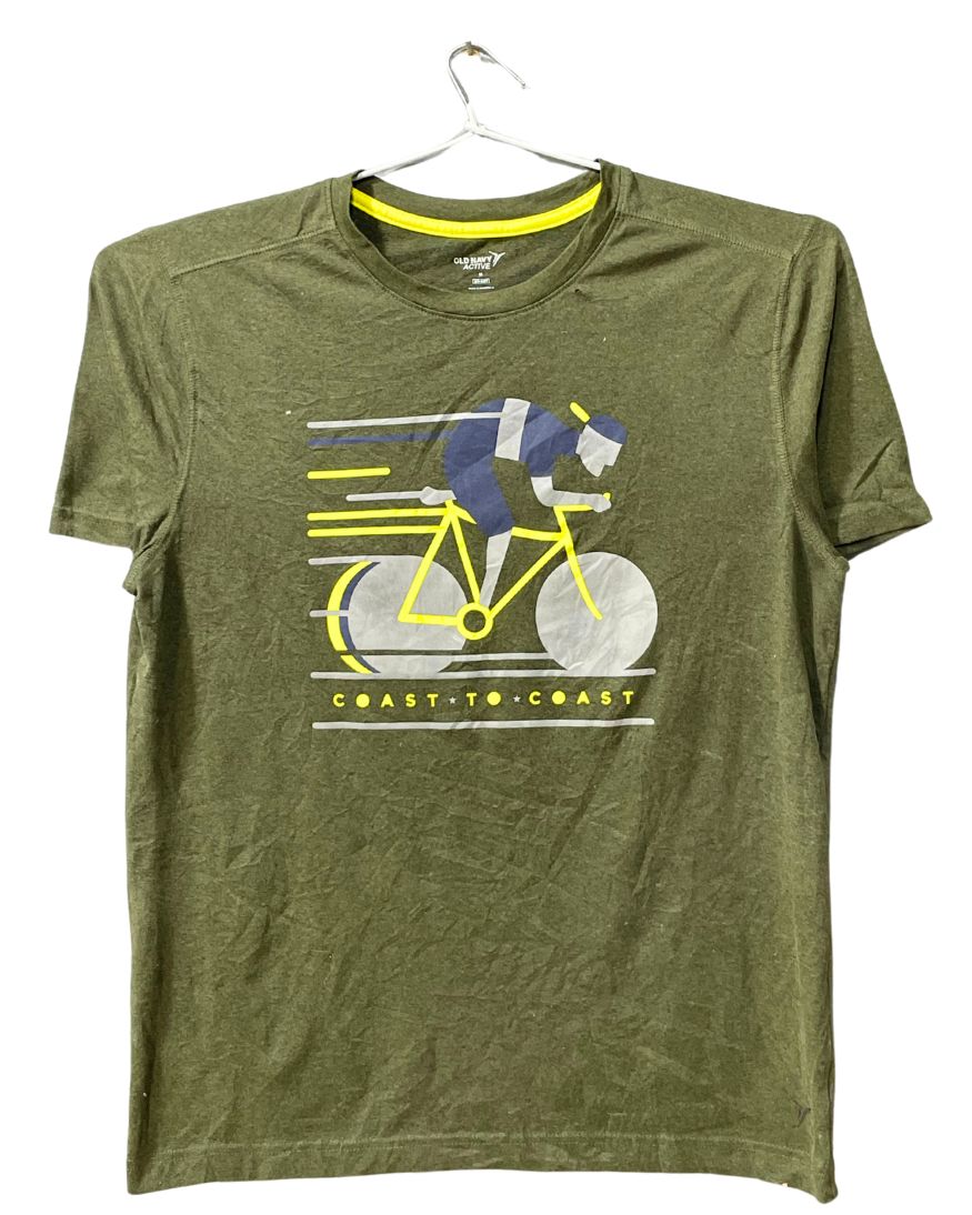 Old Navy Green Cotton T Shirt For Men M - Preloved Labels