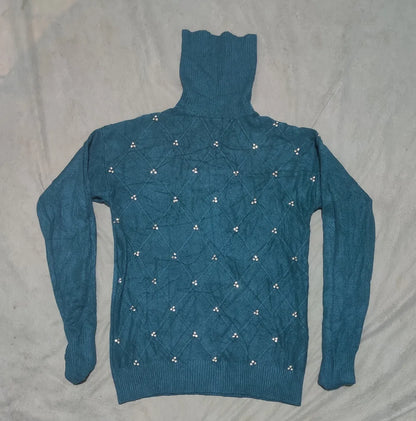 Ontwelfth Women Viscose Teal Sweater M – Preloved Labels (view 3)