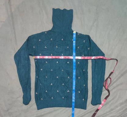 Ontwelfth Women Viscose Teal Sweater M – Preloved Labels (view 4)
