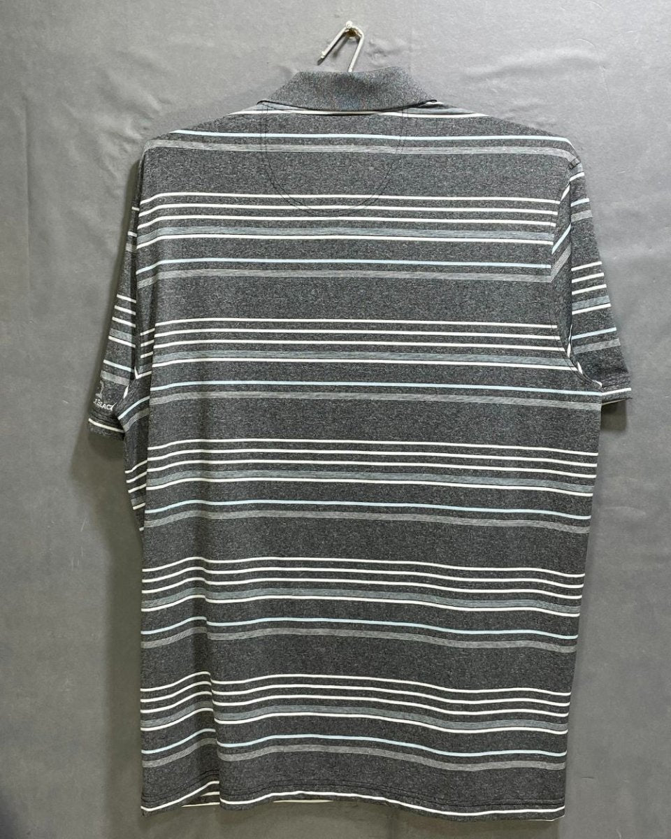 Pebble Beach Grey Polyester Sport Polo T Shirt For Men X Large - Preloved Labels
