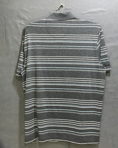 Pebble Beach Grey Polyester Sport Polo T Shirt For Men X Large - Preloved Labels
