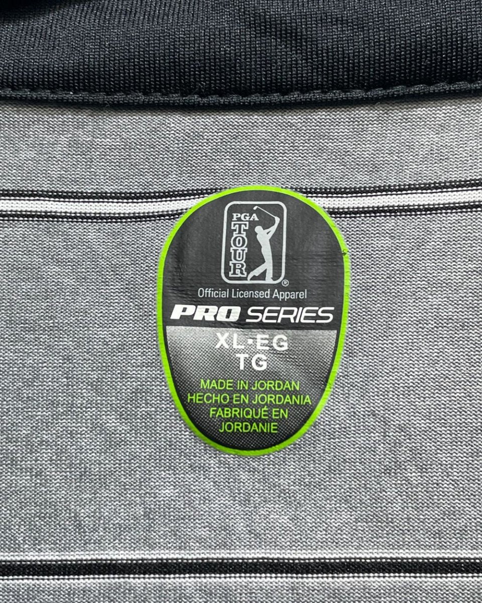 PGA Tour Grey Polyester Sport Polo T Shirt For Men X Large - Preloved Labels