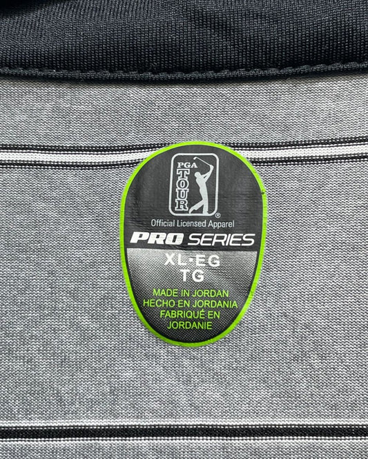 PGA Tour Grey Polyester Sport Polo T Shirt For Men X Large - Preloved Labels