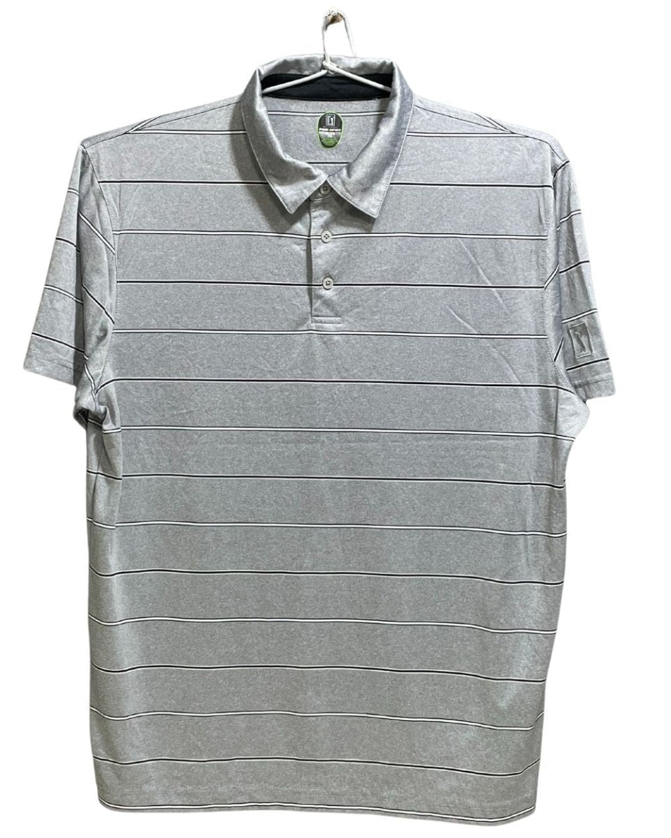 PGA Tour Grey Polyester Sport Polo T Shirt For Men X Large - Preloved Labels