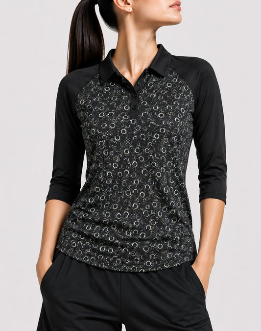 PGA Tour Women Sport Black Polo T Shirt XL – Preloved Labels