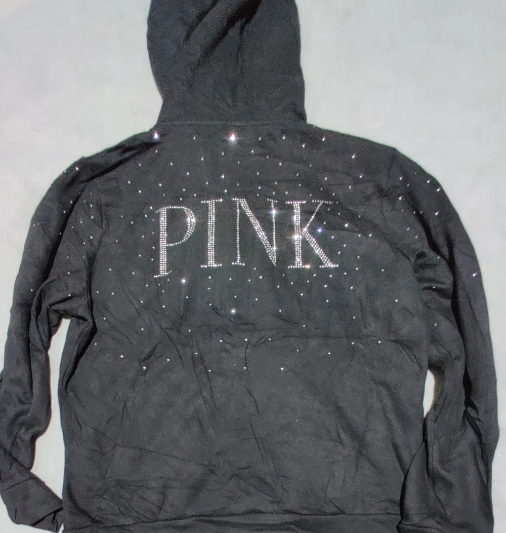Pink Women Cotton Black Zipper XL – Preloved Labels (view 3)
