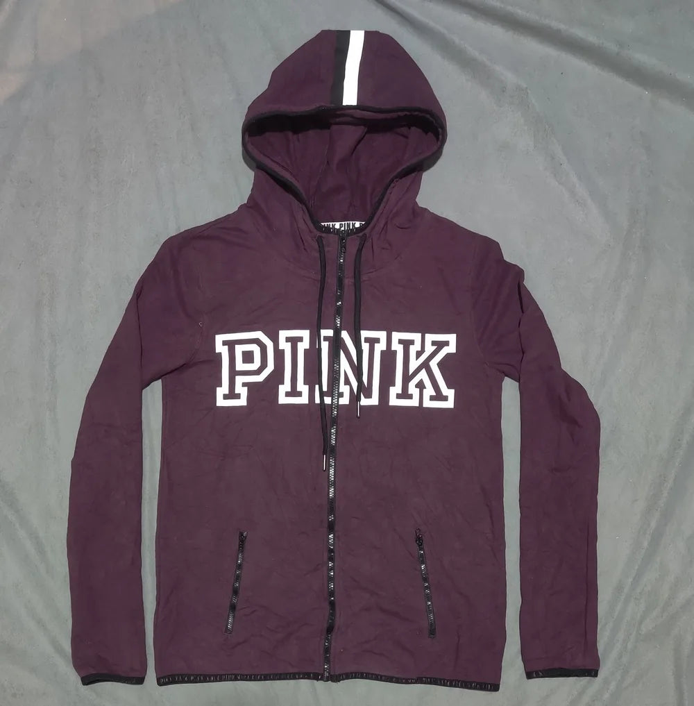 Pink Women Cotton Maroon Zipper M – Preloved Labels (view 3)
