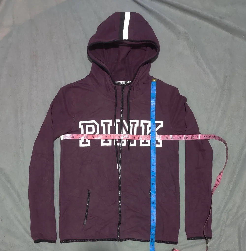 Pink Women Cotton Maroon Zipper M – Preloved Labels (view 4)