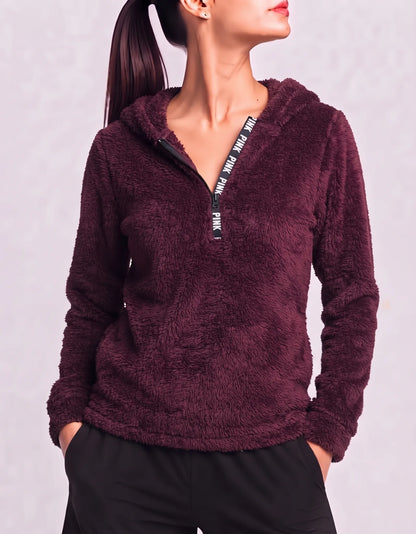 Pink Women Wool Maroon Hoodie XS – Preloved Labels