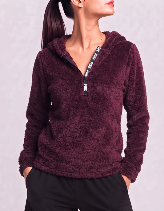 Pink Women Wool Maroon Hoodie XS – Preloved Labels