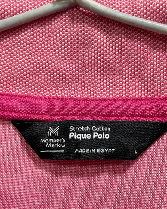 Pique Polo Pink Cotton Jersey Polo T Shirt For Men M - Preloved Labels