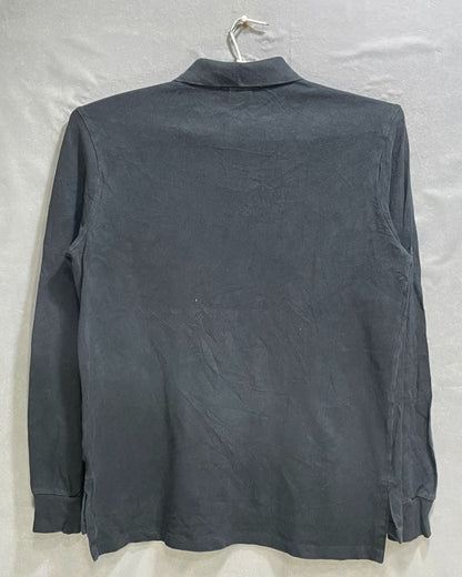 Polo Ralph Lauren Black Cotton Jersey Polo T Shirt For Men Medium - Preloved Labels