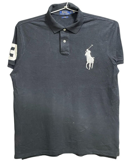 Polo Ralph Lauren Black Cotton Polo T Shirt For Men Large - Preloved Labels
