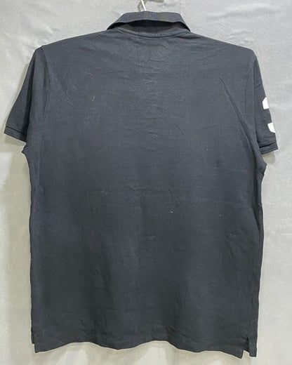 Polo Ralph Lauren Black Cotton Polo T Shirt For Men Large - Preloved Labels