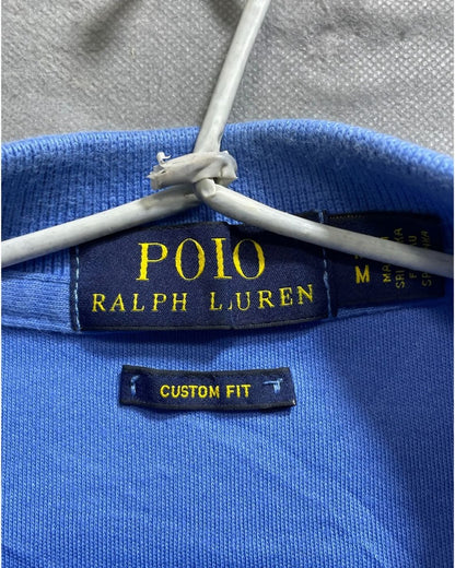 Polo Ralph Lauren Blue Cotton Jersey Polo T Shirt For Men Medium - Preloved Labels