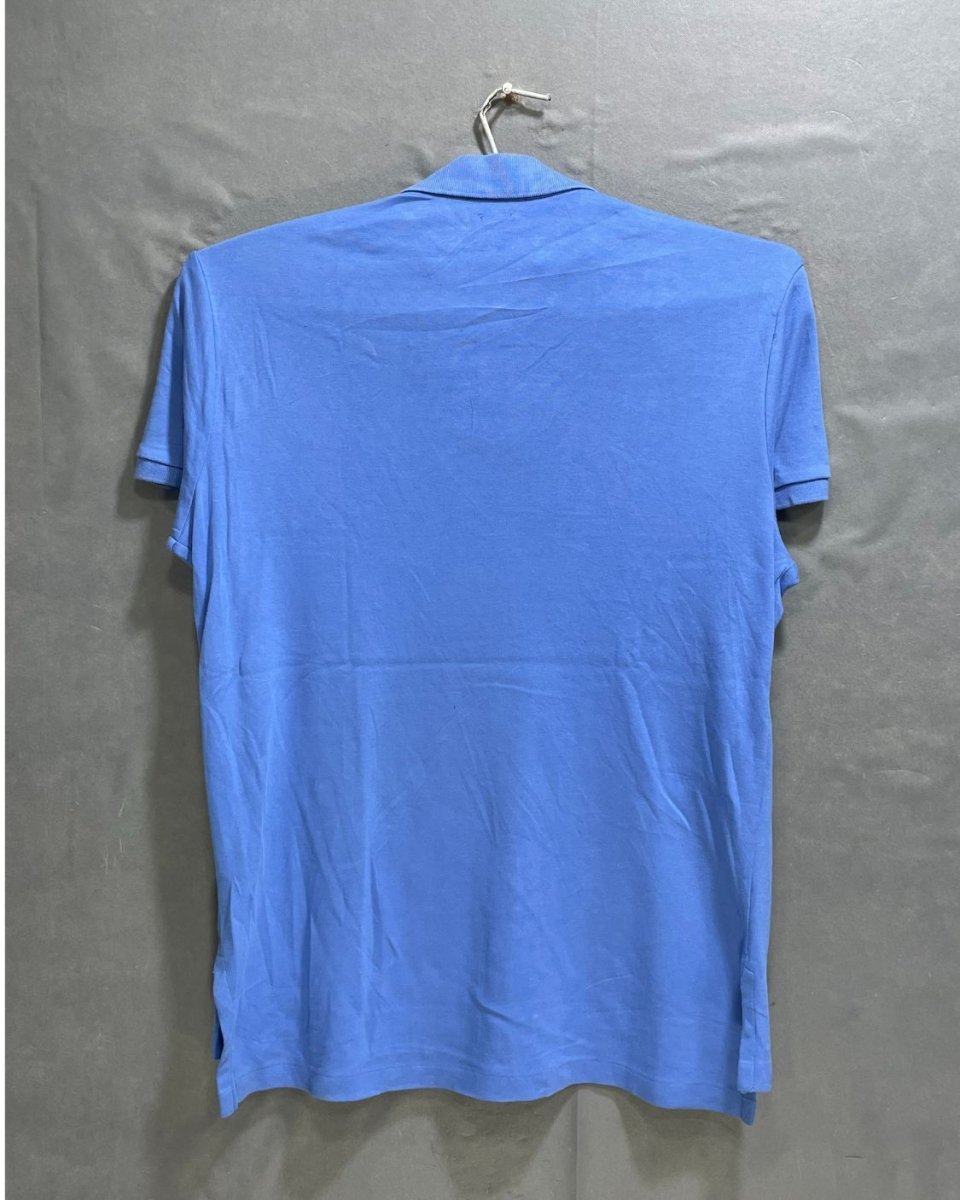 Polo Ralph Lauren Blue Cotton Jersey Polo T Shirt For Men Medium - Preloved Labels