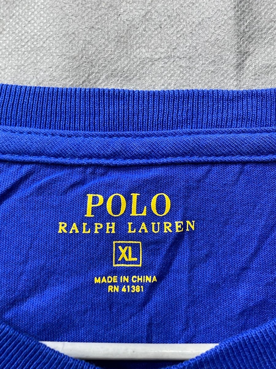 Polo Ralph Lauren Blue Cotton T Shirt For Men XL - Preloved Labels