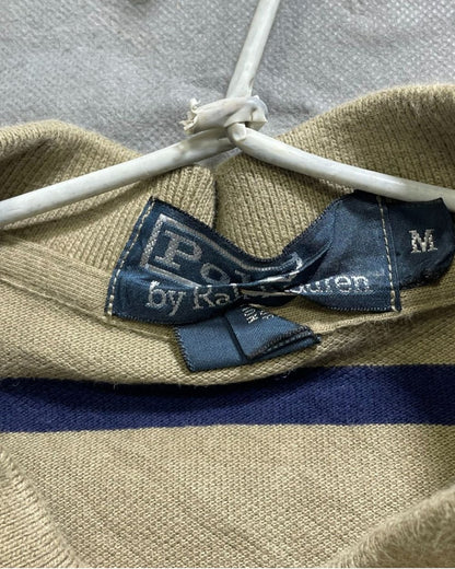 Polo Ralph Lauren Brown Cotton Jersey Polo T Shirt For Men M - Preloved Labels