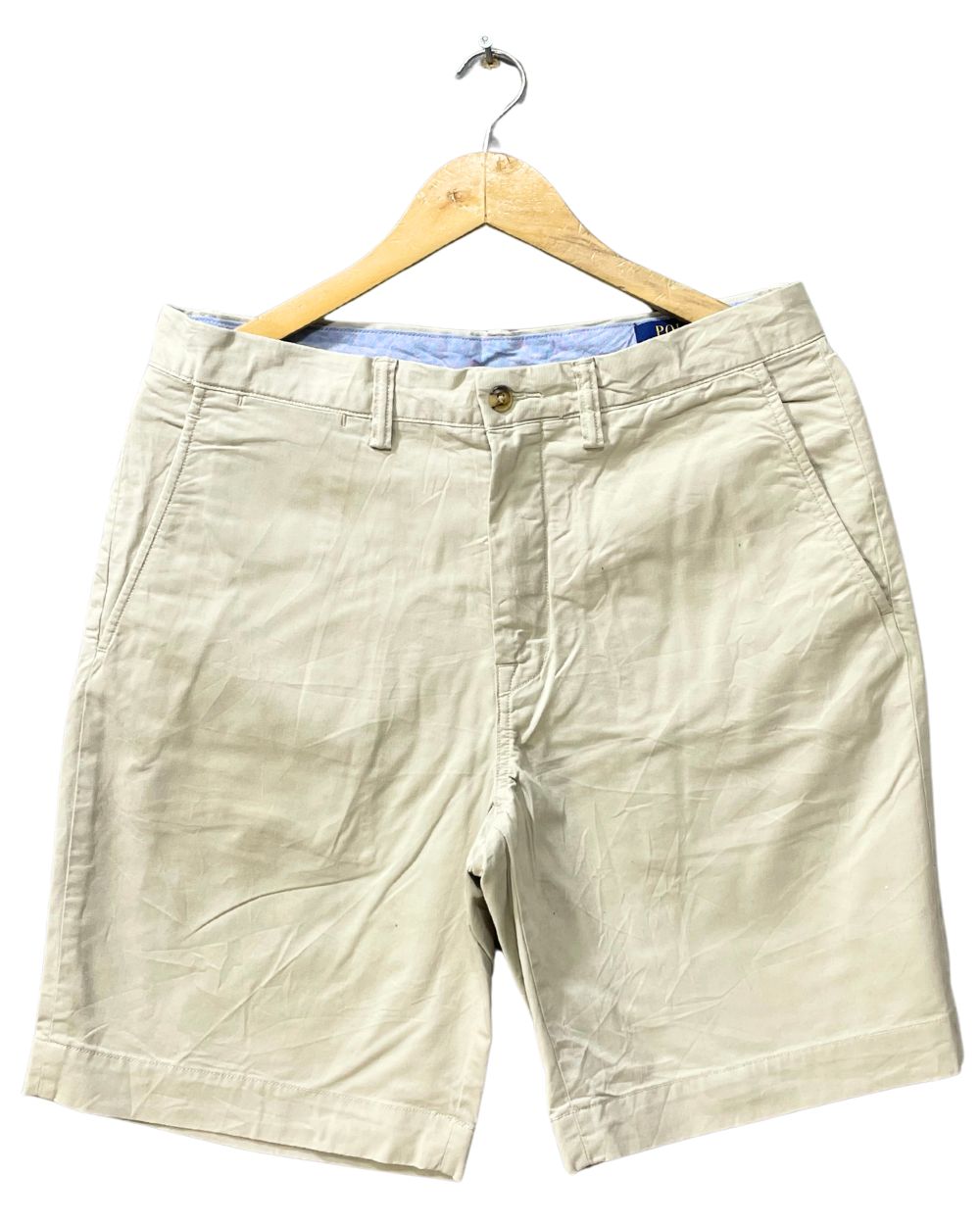 Polo Ralph Lauren Cream Cotton Short For Men M - Preloved Labels