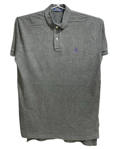 Polo Ralph Lauren Gray Cotton Jersey Polo T Shirt For Men M - Preloved Labels
