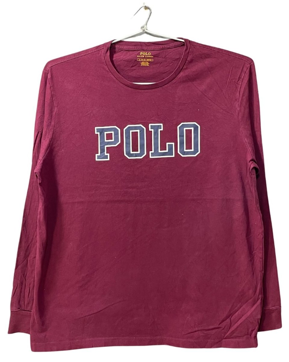 Polo Ralph Lauren Maroon Cotton T Shirt For Men XL - Preloved Labels
