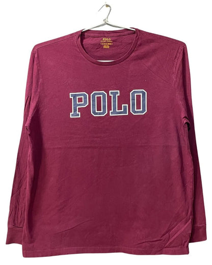 Polo Ralph Lauren Maroon Cotton T Shirt For Men XL - Preloved Labels