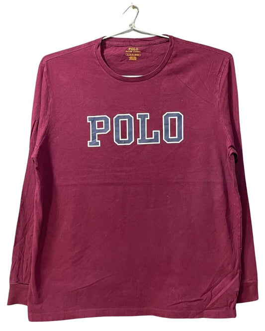 Polo Ralph Lauren Maroon Cotton T Shirt For Men XL - Preloved Labels