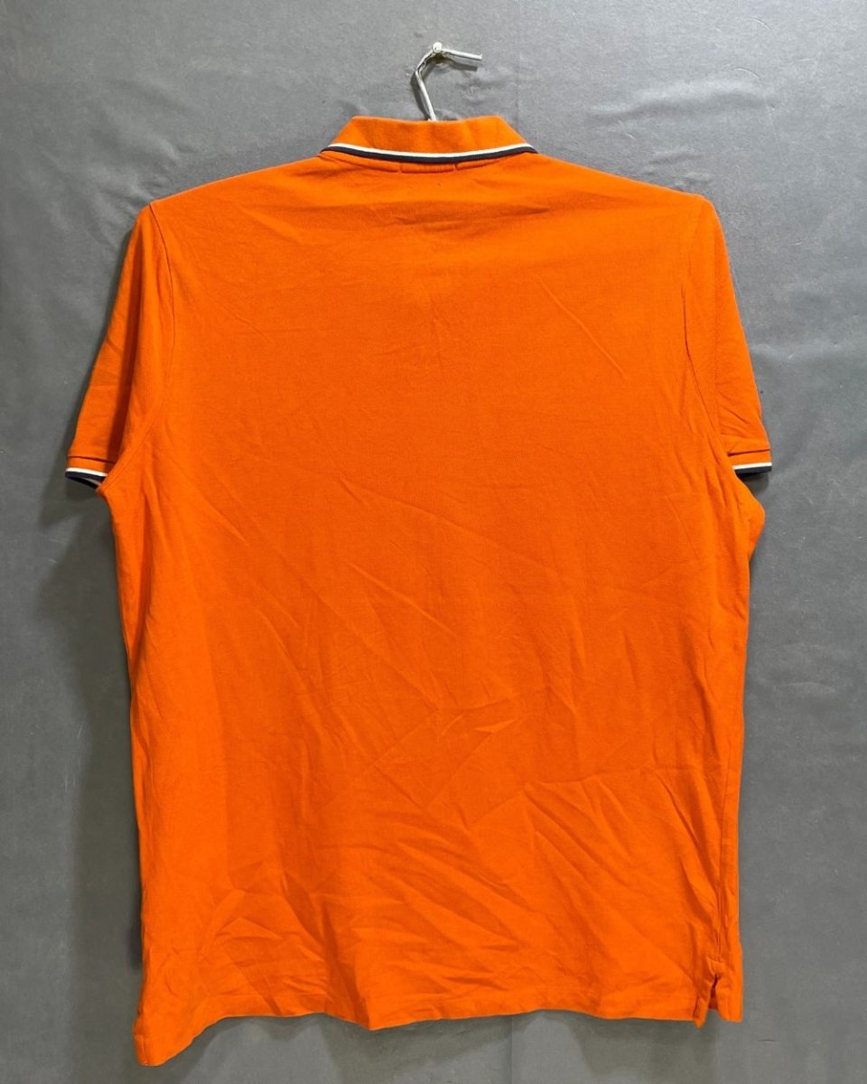 Polo Ralph Lauren Orange Cotton Polo T Shirt For Men Large - Preloved Labels