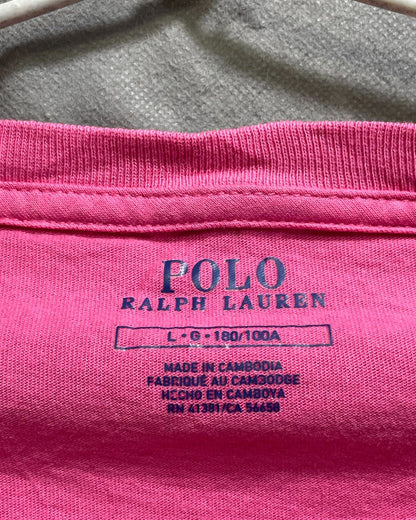 Polo Ralph Lauren Pink Cotton For Women T Shirt L - Preloved Labels