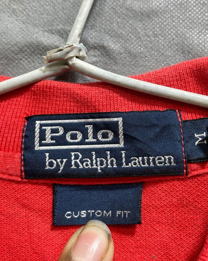 Polo Ralph Lauren Red Cotton Jersey Polo T Shirt For Men S - Preloved Labels