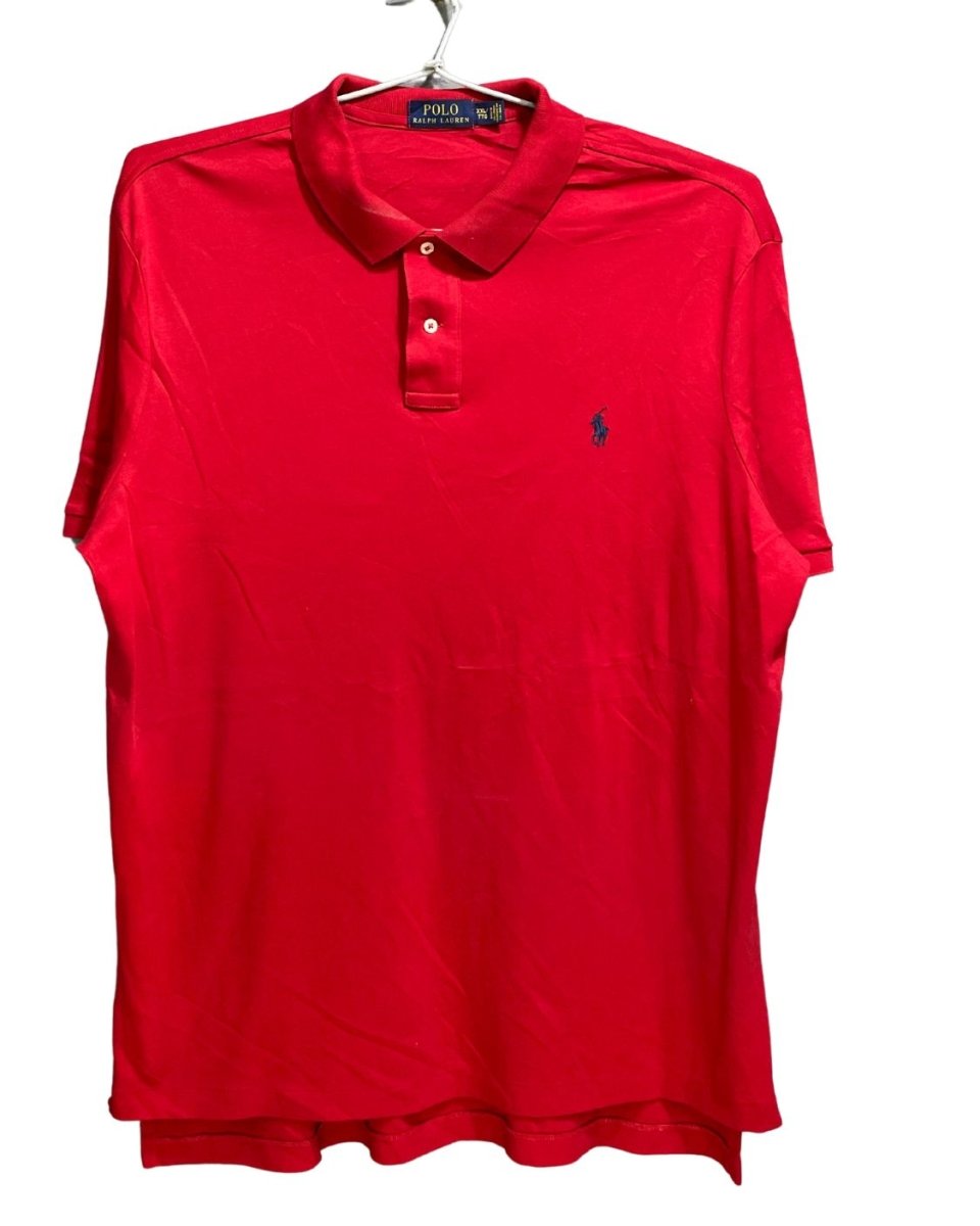 Polo Ralph Lauren Red Cotton Jersey Polo T Shirt For Men XX Large - Preloved Labels