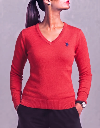 Polo U.S. Assn Women Rayon Polyester Red Sweater S – Preloved Labels
