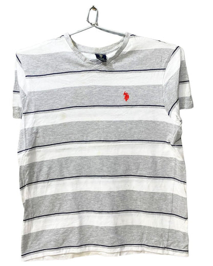 Polo U.S. Assn Gray Cotton T Shirt For Men Medium - Preloved Labels