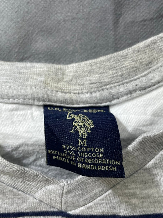 Polo U.S. Assn Gray Cotton T Shirt For Men Medium - Preloved Labels