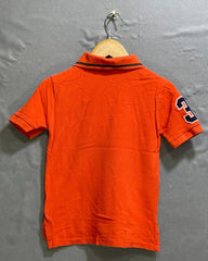 Polo U.S. Assn Orange Cotton Polo T Shirt For Boy 3 Years - Preloved Labels