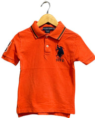 Polo U.S. Assn Orange Cotton Polo T Shirt For Boy 3 Years - Preloved Labels