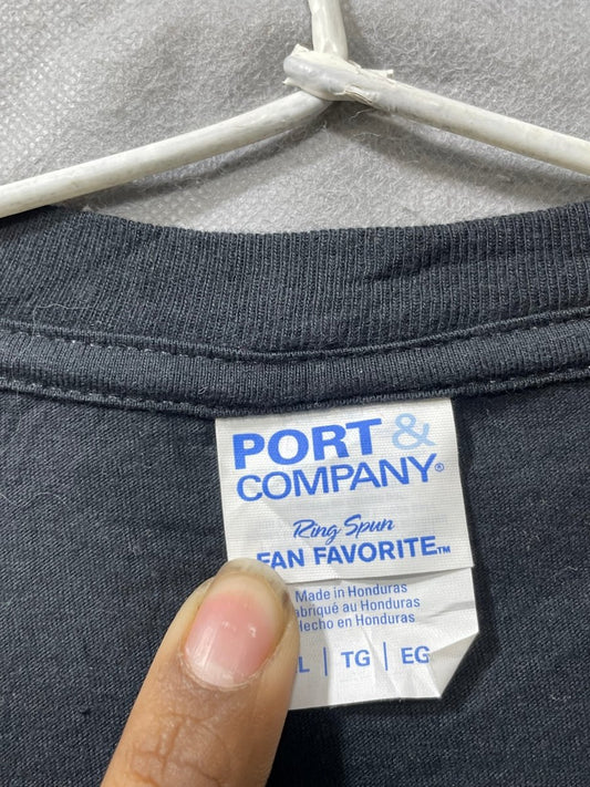 Port Company Black Cotton T Shirt For Men XL - Preloved Labels