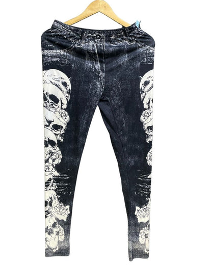 Preloved Labels 3D Print Polyester Stretch Gym tights For Women L - Preloved Labels