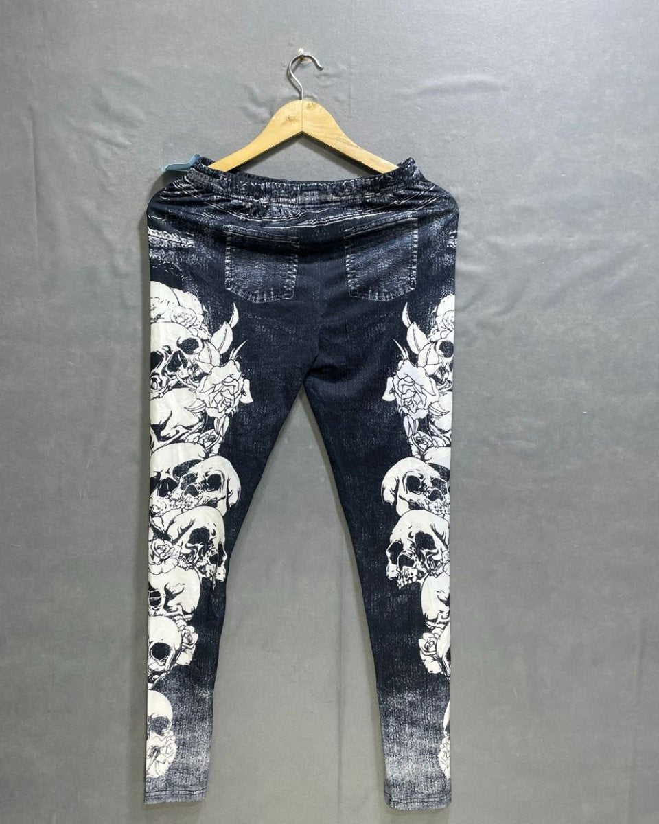 Preloved Labels 3D Print Polyester Stretch Gym tights For Women L - Preloved Labels