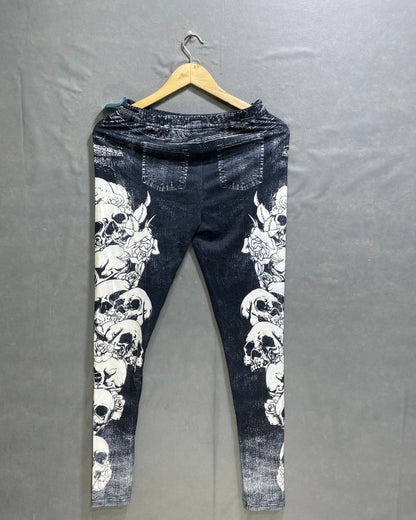 Preloved Labels 3D Print Polyester Stretch Gym tights For Women L - Preloved Labels