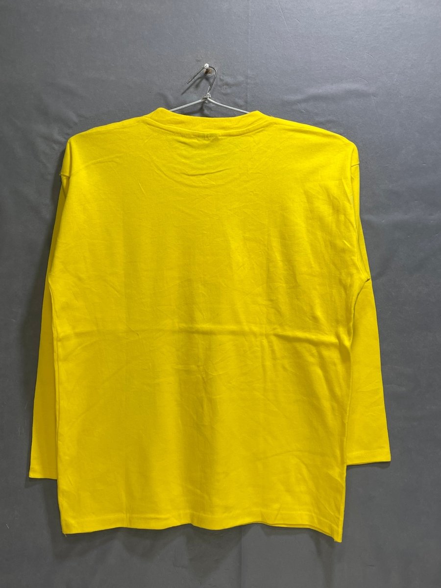 Preloved Labels Yellow Cotton T Shirt For Men L - Preloved Labels